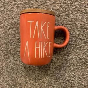 Orange Ceramic Mug with Lid